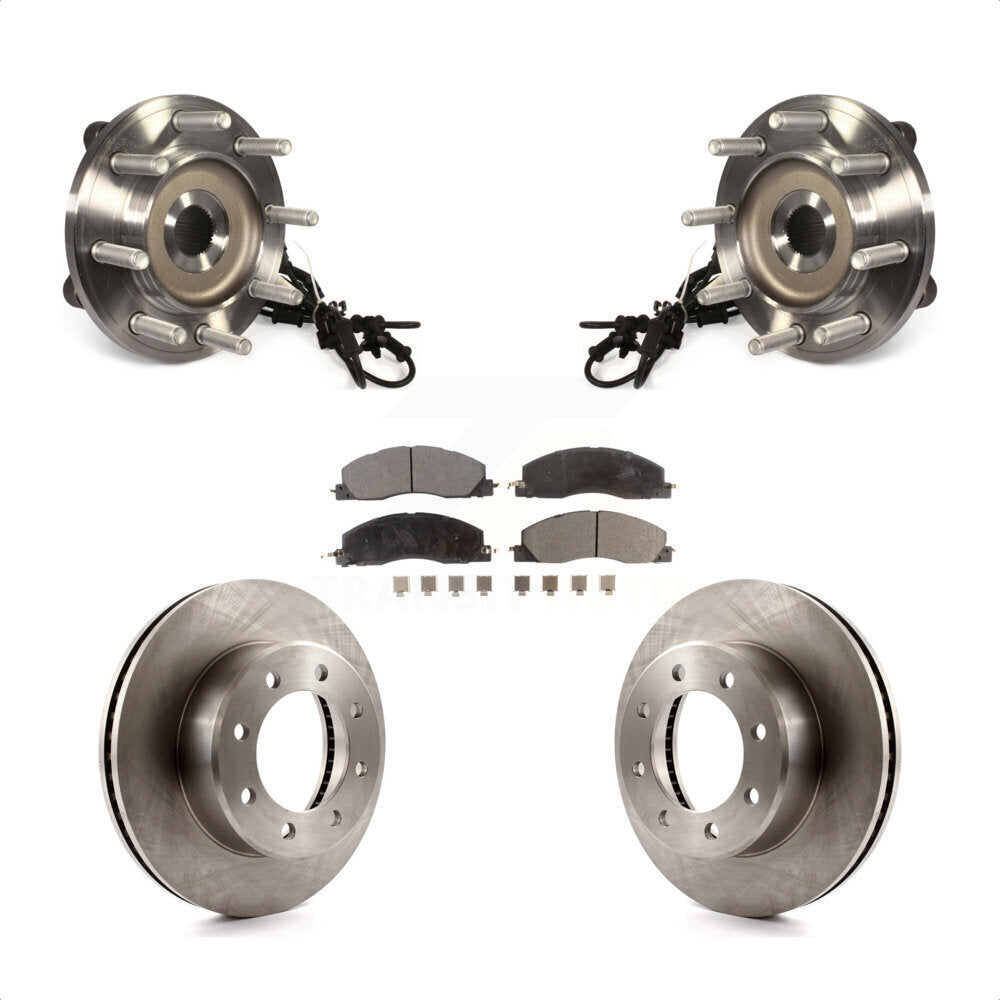 Hub Bearing Assembly Disc Brake Rotors And Pads Front Kit For Ram 2500 3500