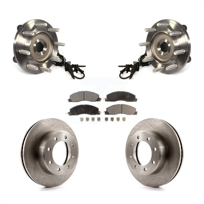 Hub Bearing Assembly Disc Brake Rotors And Pads Front Kit For Ram 2500 3500