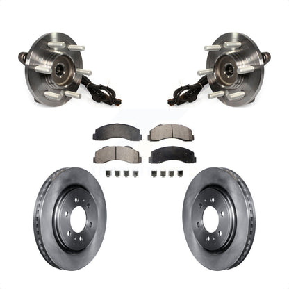 Hub Bearing Assembly Disc Brake Rotors And Ceramic Pads Front Kit For Ford F-150