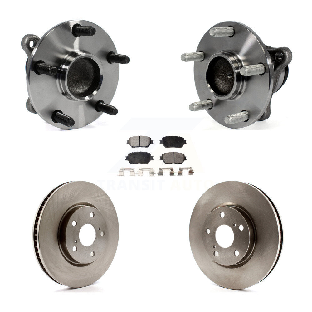 Hub Bearing Assembly Disc Brake Rotor Pads Front Kit (5Pc) For Lexus IS250 GS300