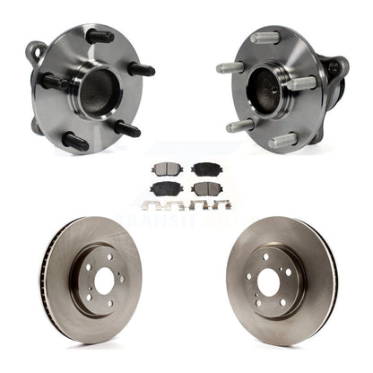 Hub Bearing Assembly Disc Brake Rotor Pads Front Kit (5Pc) For Lexus IS250 GS300