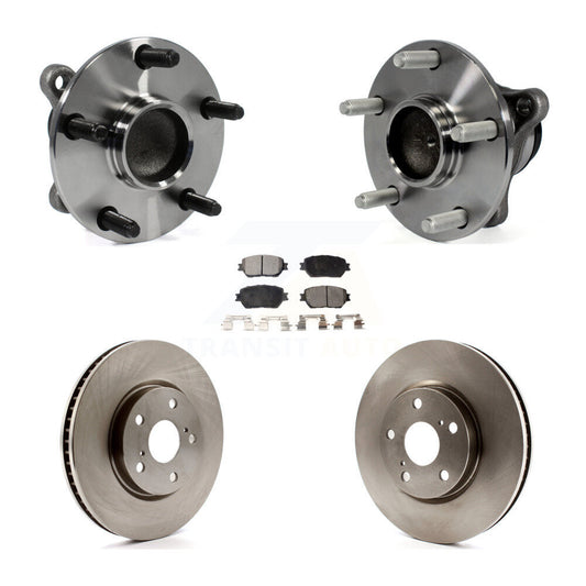 Hub Bearing Assembly Disc Brake Rotor Pads Front Kit (5Pc) For Lexus IS250 GS300