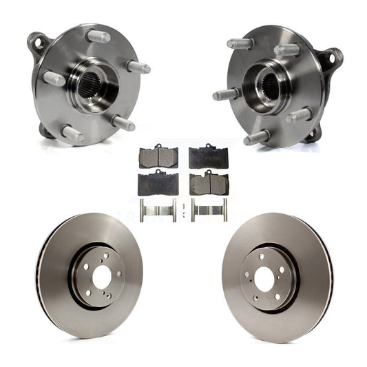 Hub Bearing Assembly Disc Brake Rotor Pads Front Kit (5Pc) For Lexus IS300 IS350
