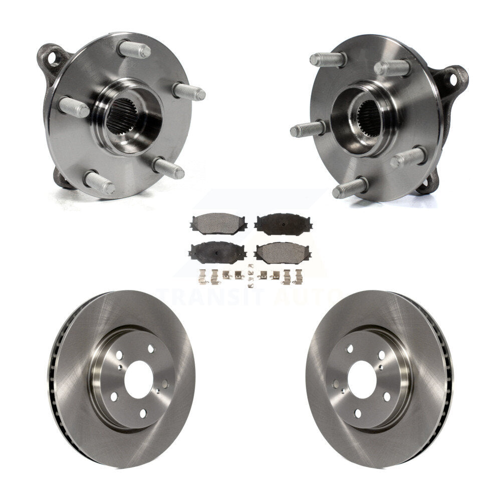 Hub Bearing Assembly Disc Brake Rotors And Pads Front Kit For Lexus IS250 AWD