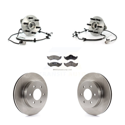 Hub Bearing Disc Brake Rotor & Pads Front Kit For 2000-2002 Dodge Dakota Durango