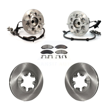 Hub Bearing Brake Rotor & Pads Front Kit For Chevrolet Colorado GMC Canyon Isuzu