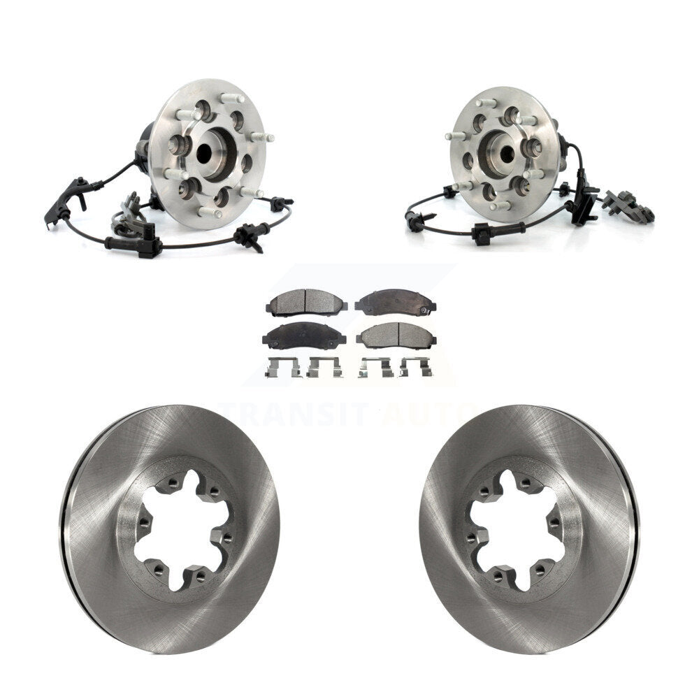 Hub Bearing Disc Brake Rotor Pad Front Kit For Chevrolet Colorado GMC Canyon RWD