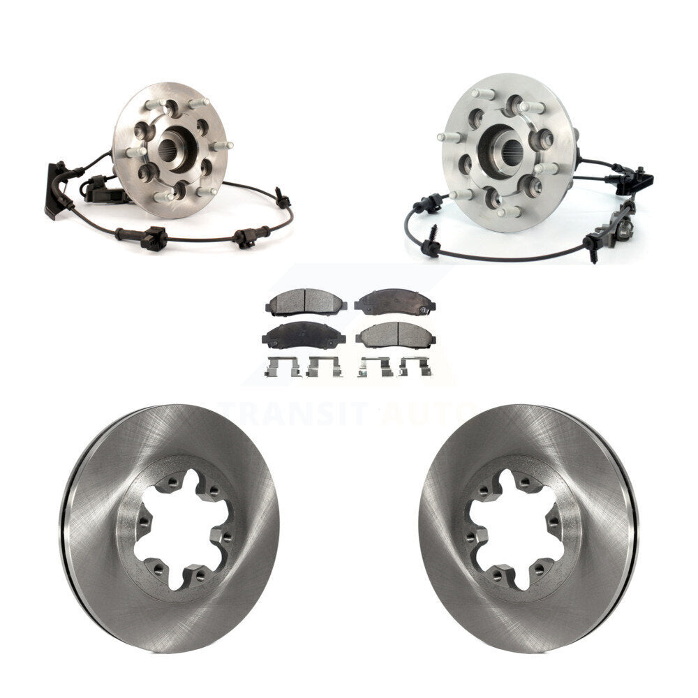 Hub Bearing Brake Rotor & Pads Front Kit For Chevrolet Colorado GMC Canyon Isuzu