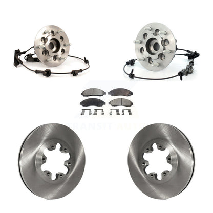 Hub Bearing Brake Rotor & Pads Front Kit For Chevrolet Colorado GMC Canyon Isuzu