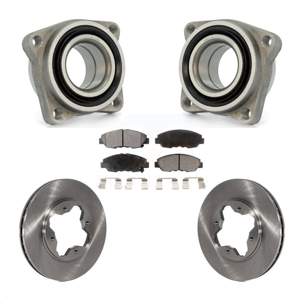 Wheel Bearing Assembly Disc Brake Rotor Pads Front Kit For Honda Accord Acura CL