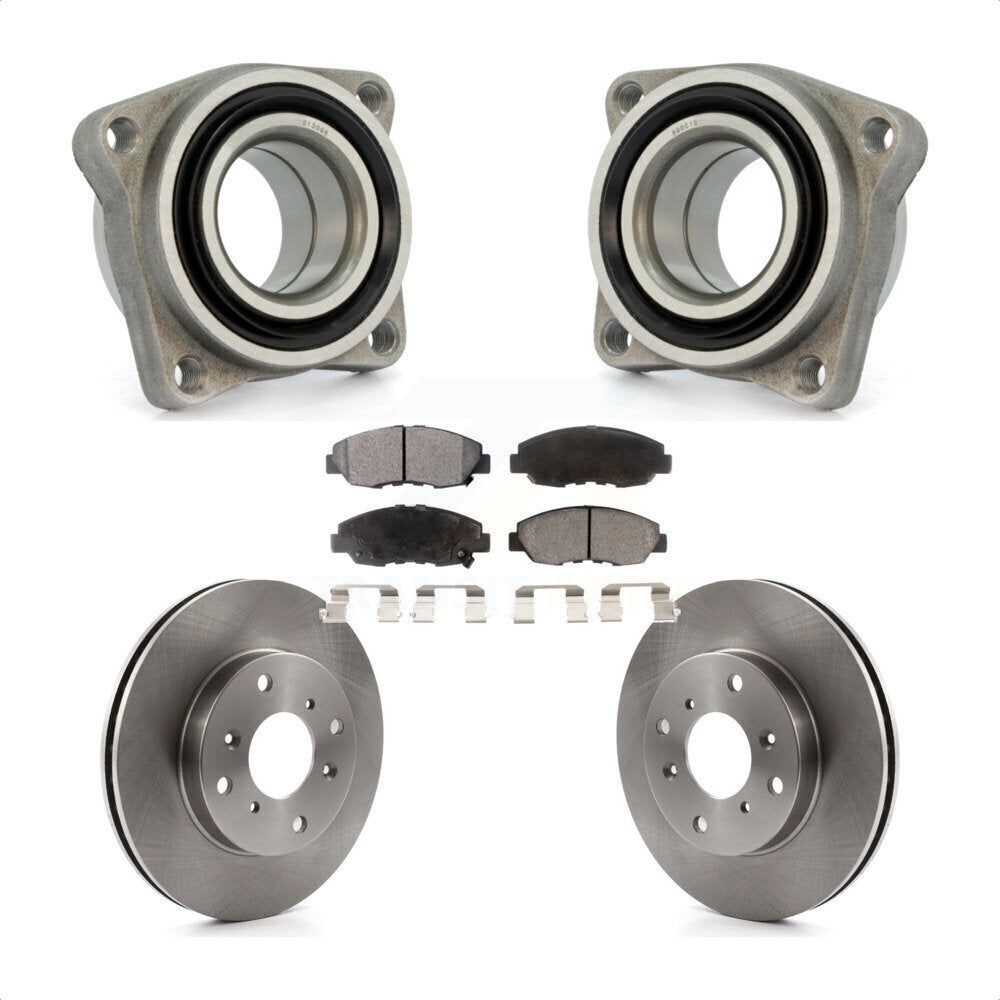 Wheel Bearing Assembly Brake Rotor And Pad Front Kit For 1998-1999 Acura CL 2.3L
