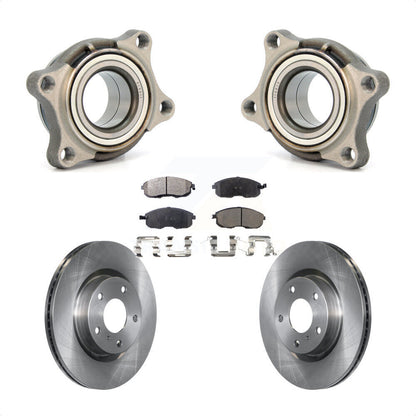 Wheel Bearing Brake Rotor Pad Front Kit For 2005 INFINITI G35 AWD Module