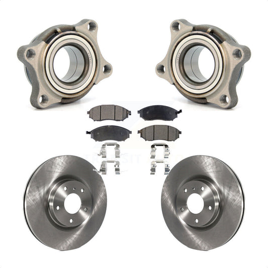 Wheel Bearing Brake Rotor Pad Front Kit For 2006 INFINITI G35 AWD Module