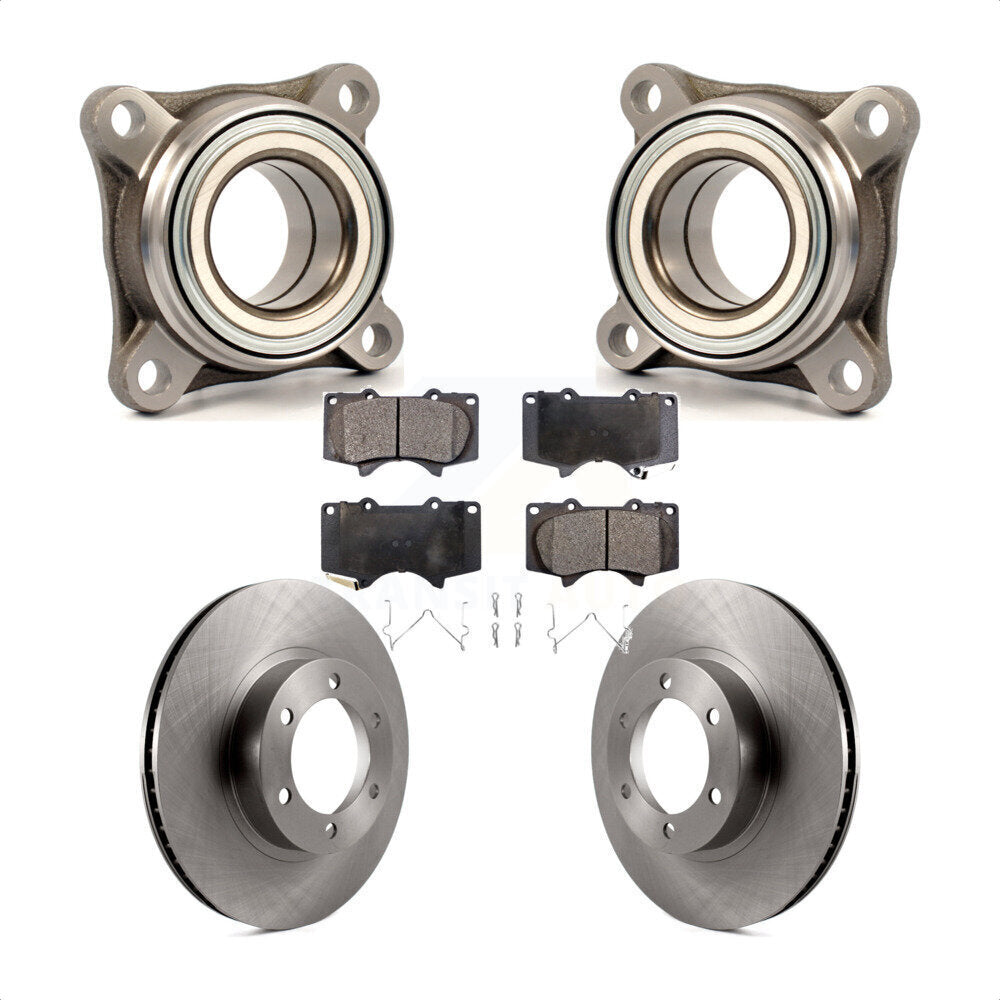 Wheel Bearing Assembly Brake Rotor Pads Front Kit For Toyota 4Runner Lexus GX470