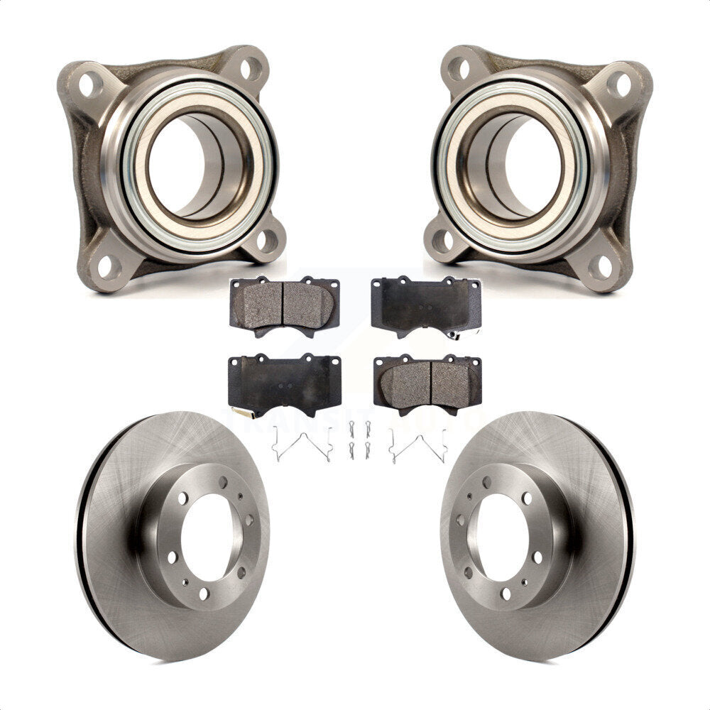 Wheel Bearing Brake Rotor And Pad Front Kit For Toyota Tacoma 4Runner FJ Cruiser