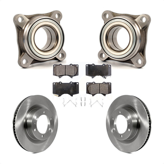 Wheel Bearing Brake Rotor Pad Front Kit For 2010-2023 Toyota 4Runner Lexus GX460