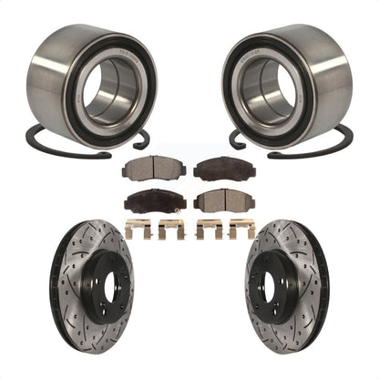 Wheel Bearing Drill Slot Brake Rotor Pads Front Kit For Honda Civic GX with 1.8L