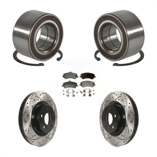 Bearing Drilled Slot Brake Rotor & Pad Front Kit For Mercedes-Benz GLK350 GLK250