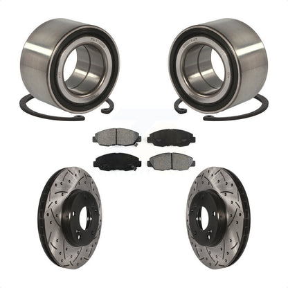 Wheel Bearing Drill Slot Brake Rotor Pads Front Kit For Honda Civic GX with 1.8L