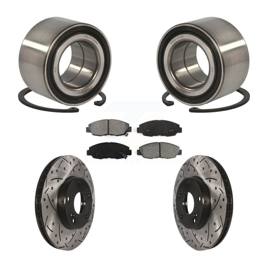 Wheel Bearing Drill Slot Brake Rotor Pads Front Kit For Honda Civic GX with 1.8L