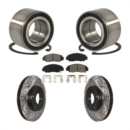 Wheel Bearing Drill Slot Brake Rotor Pads Front Kit For Honda Civic GX with 1.8L