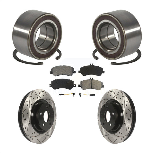 Bearing Drilled Slot Brake Rotor & Pad Front Kit For Mercedes-Benz GLK350 GLK250