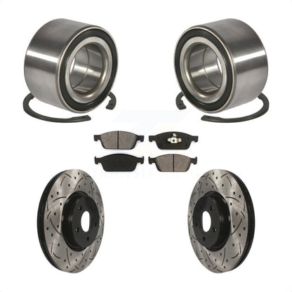 Wheel Bearing Drilled Slot Brake Rotor Pad Front Kit For Ford Escape Transit MKC