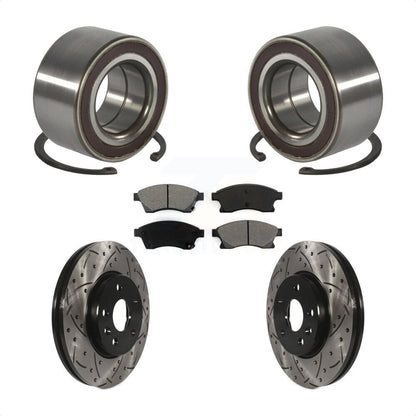 Wheel Bearing Coated Drilled Slot Brake Rotor Pads Front Kit For Chevrolet Sonic