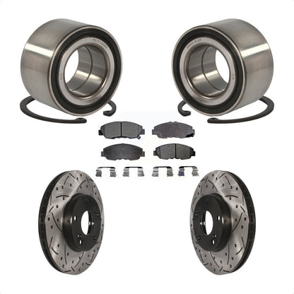 Wheel Bearing Drill Slot Brake Rotor Pads Front Kit For Honda Civic GX with 1.8L