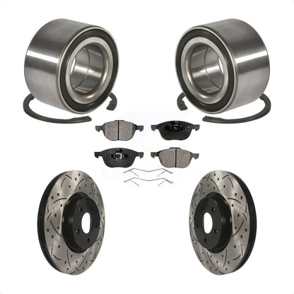 Wheel Bearing Coat Drill Slot Brake Rotor Pad Front Kit For Ford Transit Connect