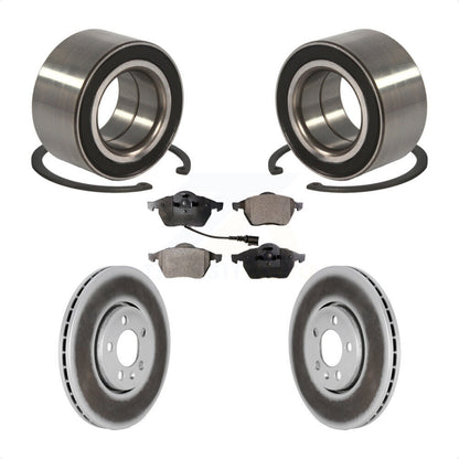 Wheel Bearing Coated Brake Rotor And Pad Front Kit For 1999 Volkswagen Golf 2.8L