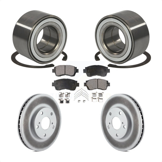 Wheel Bearing Coated Brake Rotor & Pads Front Kit For Toyota Camry Sienna Avalon