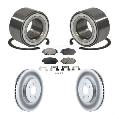 Wheel Bearing Coated Disc Brake Rotor & Pads Front Kit For 2002-2003 Lexus ES300