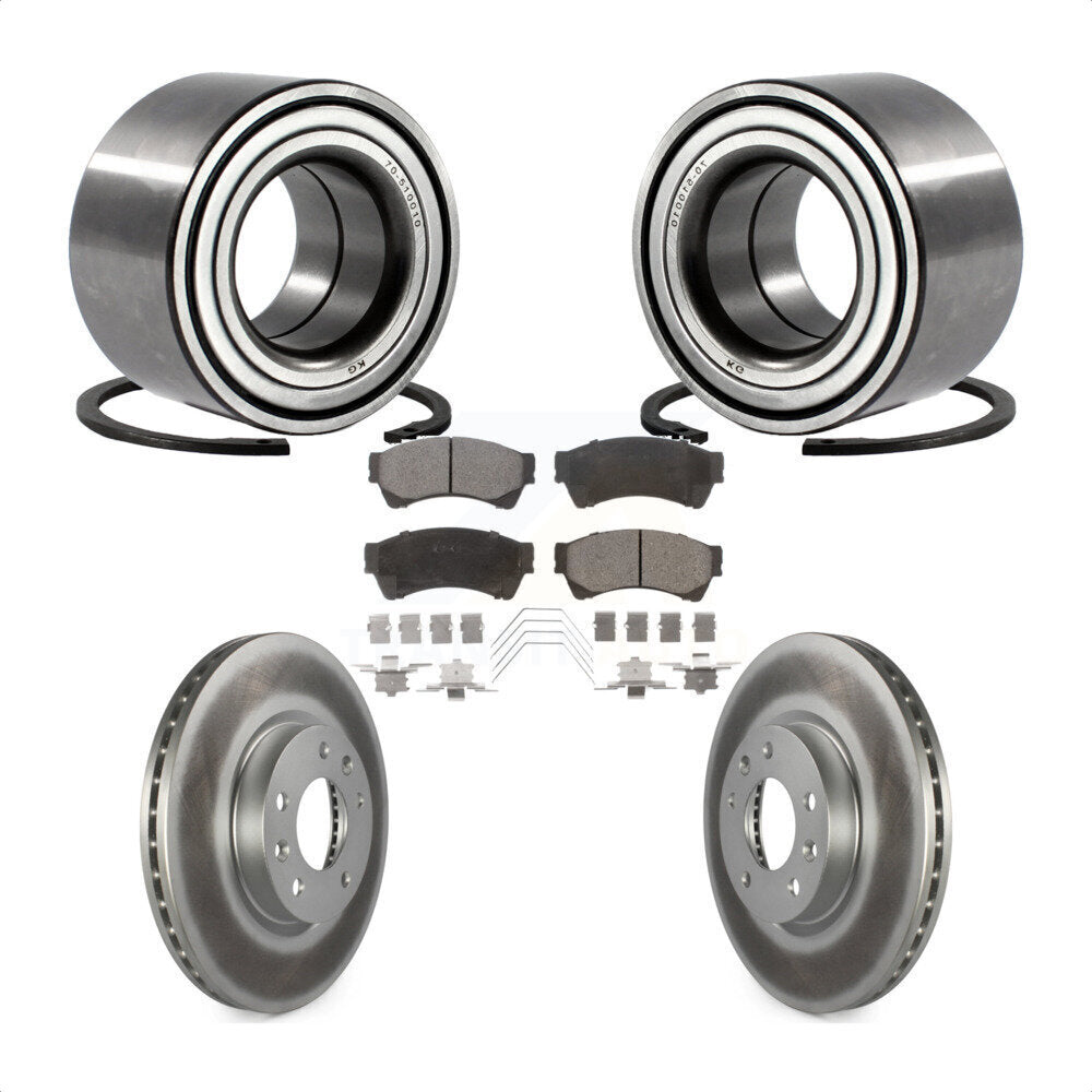 Wheel Bearing Coat Brake Rotor Pad Front Kit For Ford Fusion Mazda 6 Lincoln MKZ