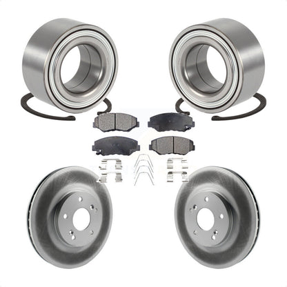 Wheel Bearing Coated Disc Brake Rotor & Pads Front Kit For 2003-2004 Honda Pilot