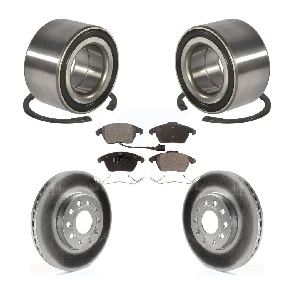 Wheel Bearing Coated Disc Brake Rotors And Pads Front Kit For Volkswagen Jetta