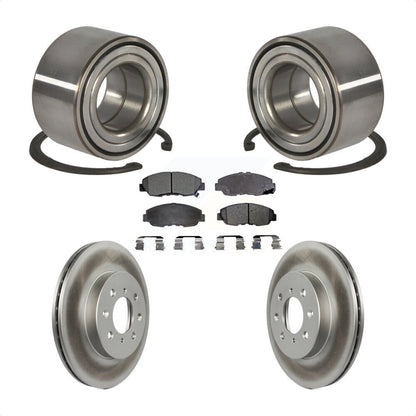Wheel Bearing Coated Disc Brake Rotor And Pad Front Kit For Honda Civic Acura EL