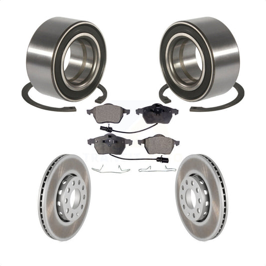 Wheel Bearing Coated Brake Rotor Pads Front Kit For Volkswagen Passat Audi A4 A6