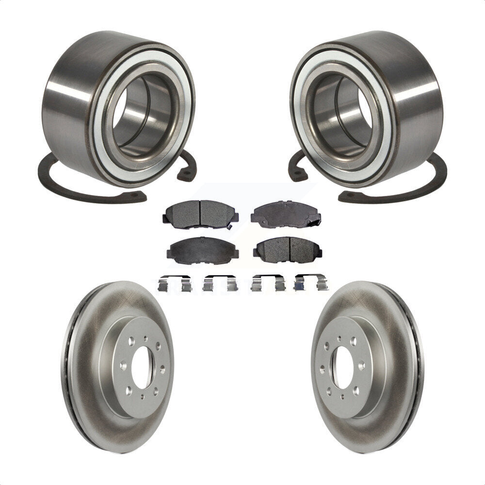 Wheel Bearing Coated Disc Brake Rotor And Pad Front Kit For Honda Civic Acura EL