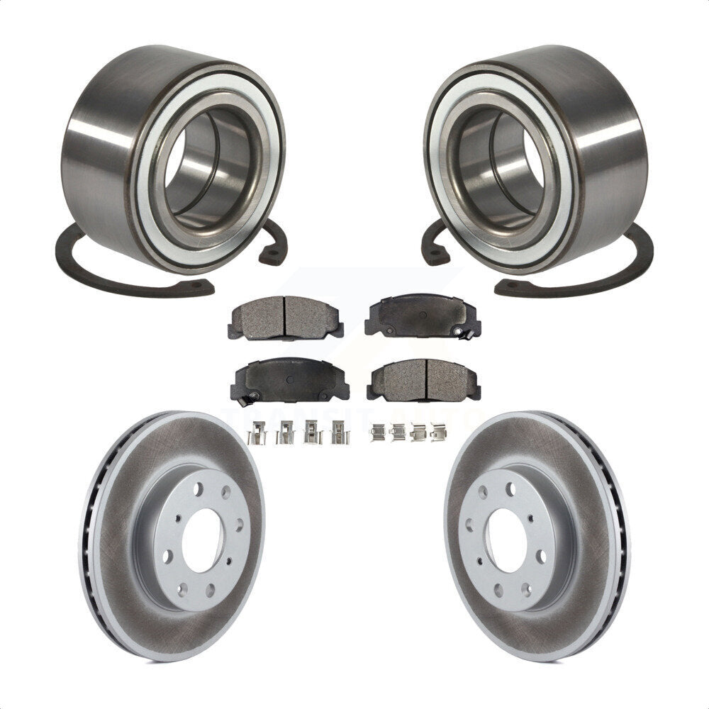 Wheel Bearing Coated Disc Brake Rotors And Pads Front Kit For Honda Civic