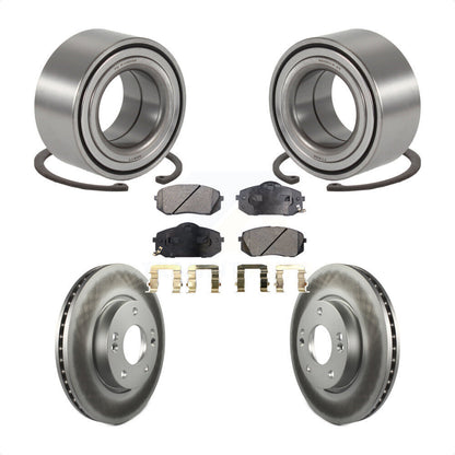 Wheel Bearing Coated Disc Brake Rotor And Pads Front Kit For 2010-2012 Kia Rondo
