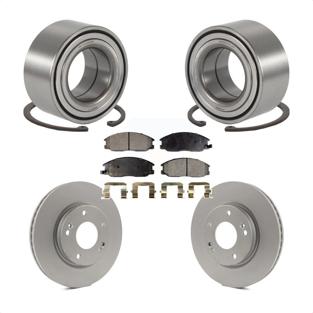 Wheel Bearing Coated Disc Brake Rotors And Pads Front Kit For Hyundai Santa Fe