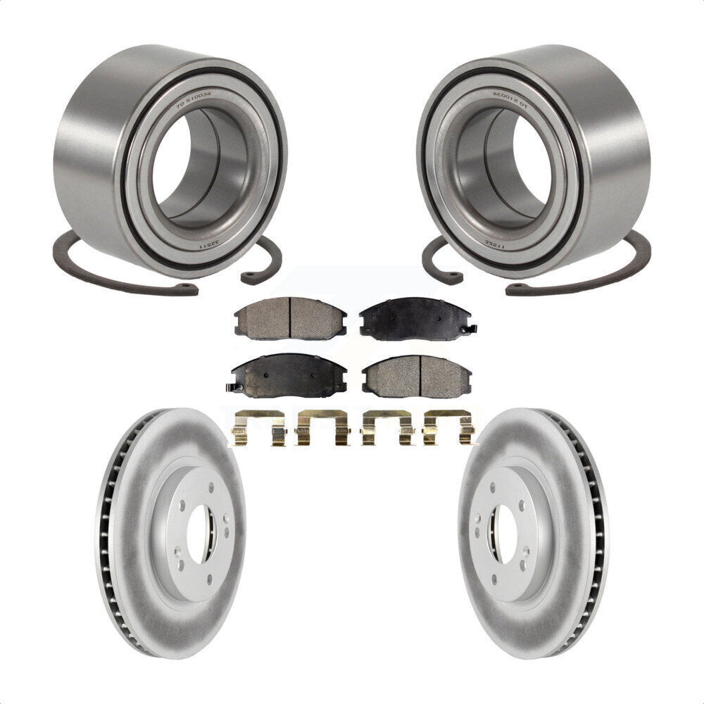 Wheel Bearing Coated Disc Brake Rotors And Pads Front Kit For Hyundai Santa Fe