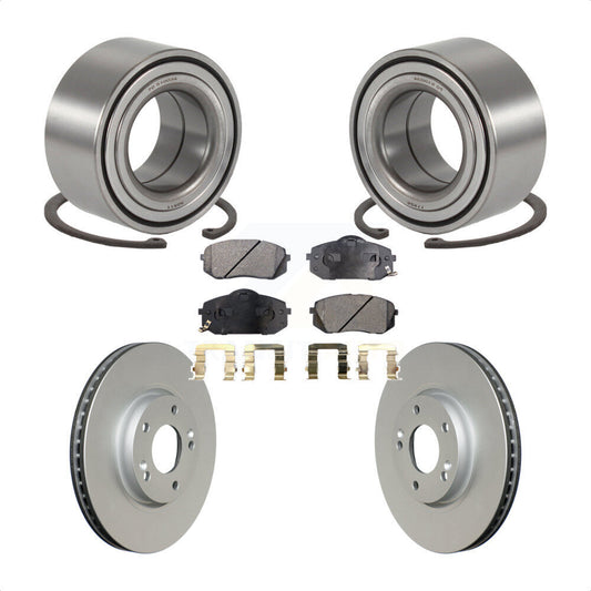 Wheel Bearing Coated Brake Rotor & Pad Front Kit For Hyundai Tucson Kia Sportage