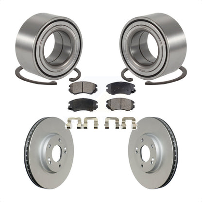 Wheel Bearing Coated Brake Rotor Pad Front Kit For 2006-2010 Hyundai Sonata 3.3L