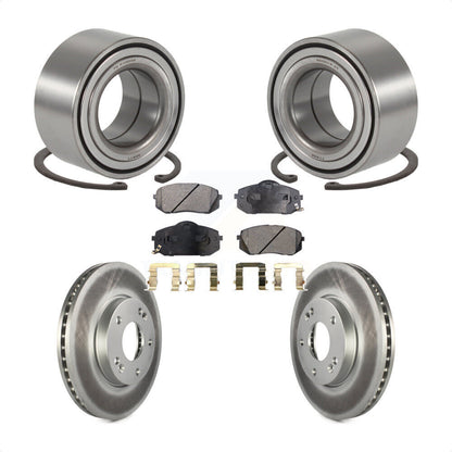 Wheel Bearing Coated Disc Brake Rotor And Pads Front Kit For 2007-2009 Kia Rondo