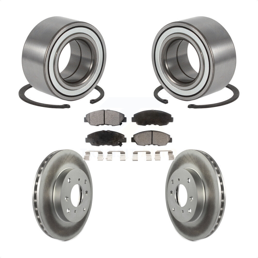 Wheel Bearing Coated Brake Rotor Pads Front Kit For Honda Accord Coupe with 2.3L