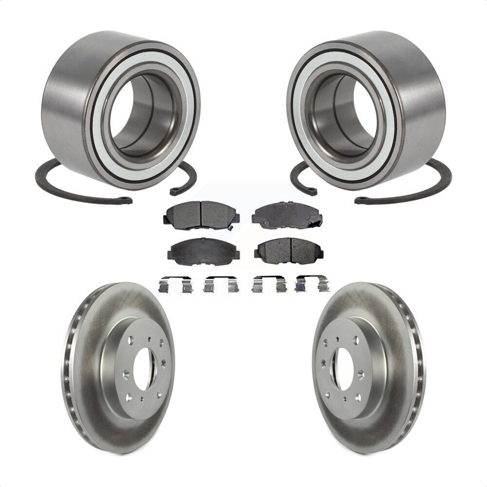 Wheel Bearing Coated Brake Rotor Pads Front Kit For Honda Accord Sedan with 2.3L