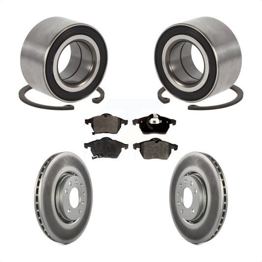 Wheel Bearing Coated Disc Brake Rotors And Pads Front Kit For Saab 9-3 9-5