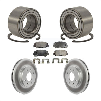 Wheel Bearing Coated Disc Brake Rotor Pad Front Kit For 2012-2017 Hyundai Accent